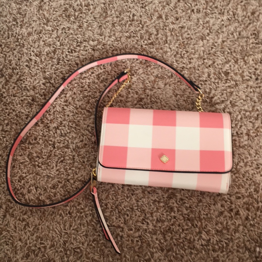 Crown & Ivy Gingham Crossbody Wallet Purse